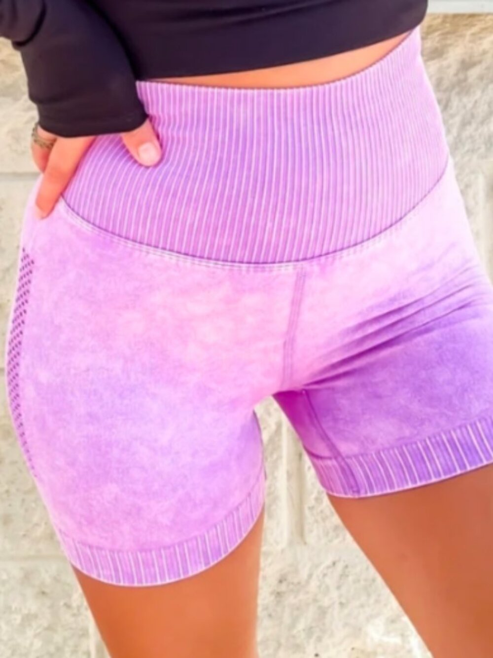 Women's Zenana Bright Violet Active Shorts~L/XL